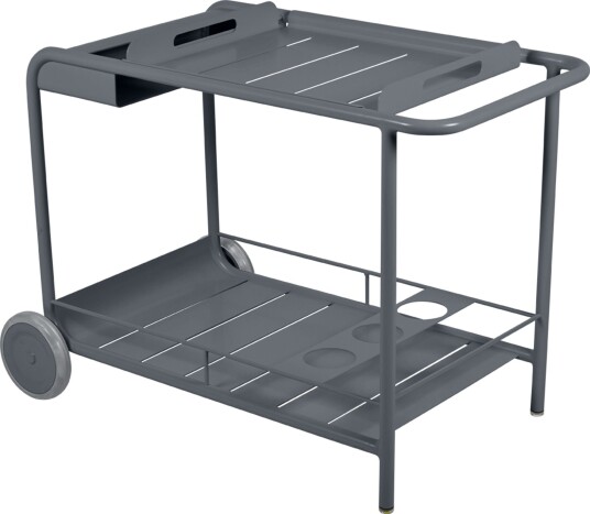Fermob   Luxembourg Side Bar/trolley Bar Anthracite   Utendørs Småbord Og Sidebord   Frédéric Sofia   Grå   Metall