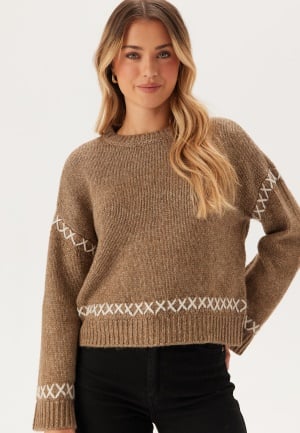 ONLY Onlamanda Life Ls O-neck Detai Malt Ball Detail:cloud Dancer L ONLY Onlamanda Life Ls O-neck Detai Malt Ball Detail:cloud Dancer L