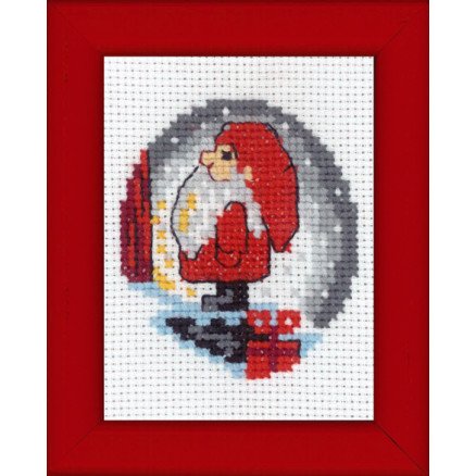 Permin Broderisett Bilde Nisse på trapp 6x8cm
