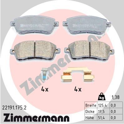 Bremseklosser ZIMMERMANN 22191.175.2 Bremseklosser ZIMMERMANN 22191.175.2