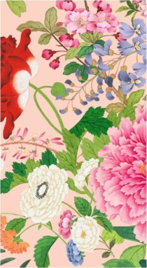 Caspari   A Profusion Of Flowers serviett 40x22 cm 15 stk skjellrosa