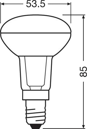 Osram Osram Parathom Reflector Led R50  40 Ikke Dim 36° 2,6W/827 E14 Pære