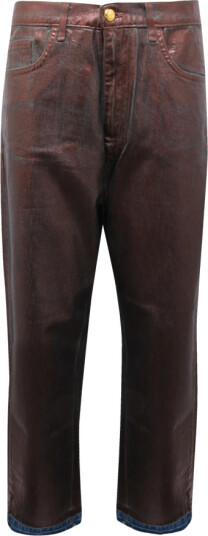 Elisabetta Franchi Dame Jeans Brun W27,
