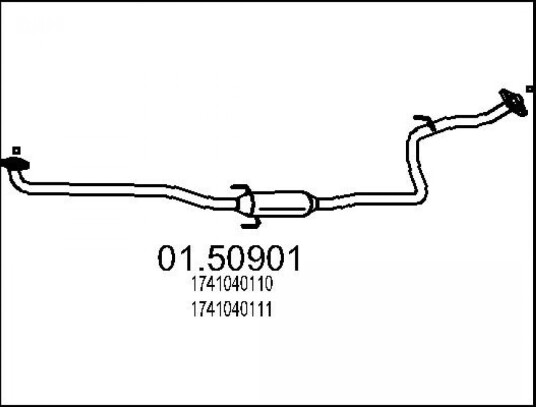 Midtre eksospotte MTS 01.50901 Midtre eksospotte MTS 01.50901