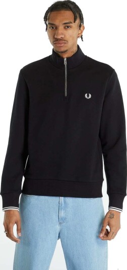 Fred Perry Half Zip Sweatshirt Black
