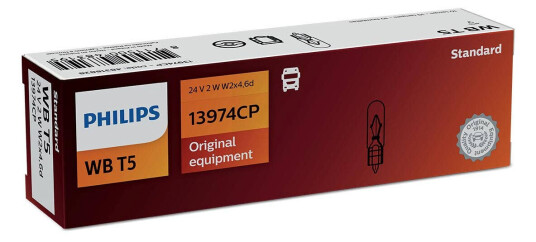 Philips Halogenpære WB T5 med wedgesokkel