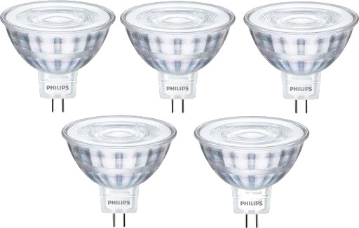 Philips CorePro LED GU5,3 stift pære, 4,4W, 5-pak