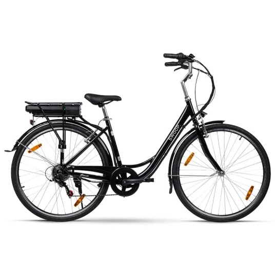El-sykkel Swoop Classic, dame 28\" Sort