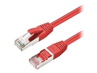 MicroConnect - Koblingskabel - RJ-45 (hann) til RJ-45 (hann) - 3 m - 6 mm - S/FTP - CAT 6a - halogenfri, innendørs, formstøpt, rund, uten hindringer - rød