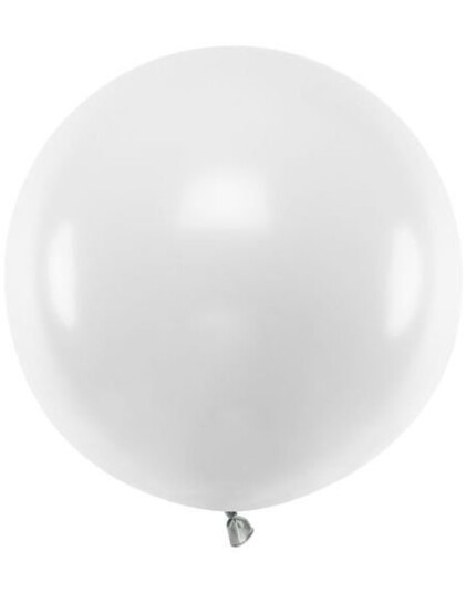 Hvit Pastellfarget Rund JUMBO Ballong 60 cm Hvit Pastellfarget Rund JUMBO Ballong 60 cm
