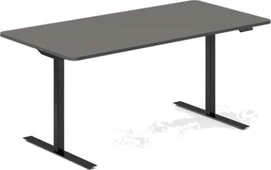 Hæve-Sænkebord Dna, Antracit 1600X800 Mm 2-Ben/Sort