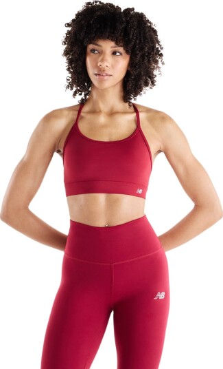 New Balance Essential Yoga Light Support Sports BH Dame Rød M