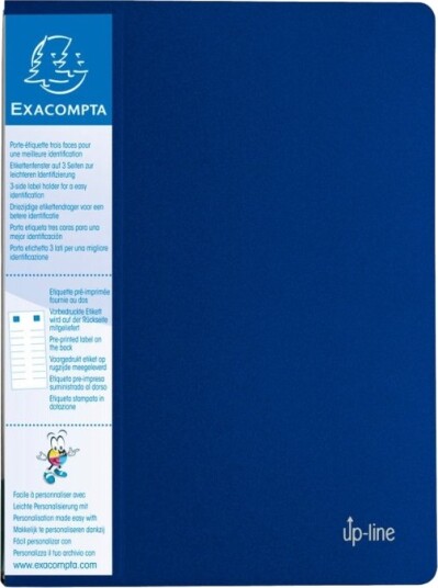 Exacompta Up Line   Displaybok   20 Rom   For A4 210 X 297 Mm   Kapasitet: 40 Ark   Blå
