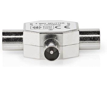 Nedis Coax Adapter Coax Hane - 2x Coax Hona Silver