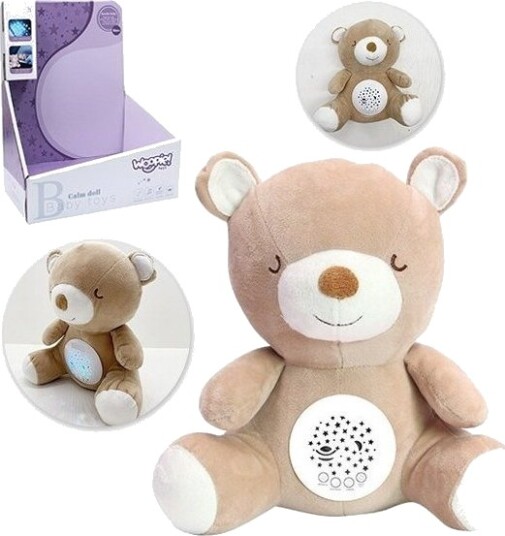 Woopie Lysende Bamse Med Projektor 2-I-1