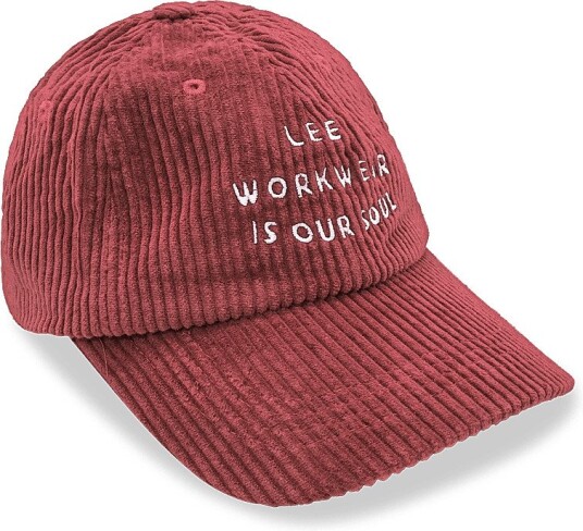 Lee Jeans Embroidery Workwear Cap   Burgundy   ONE SIZE