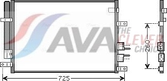 AVA COOLING SYSTEMS ALA5097D Kondensator, klimaanlegg