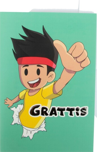 Hedlundgruppen Gratulasjonskort Yumi & Tomu Tomu tommelen opp 415092