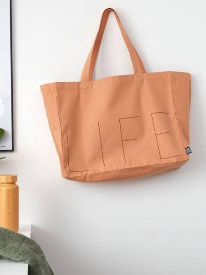 Design Letters - To Go Life handlenett XL peach