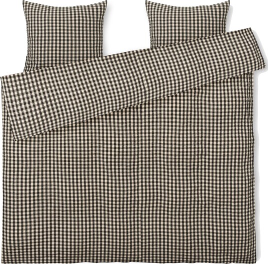 Juna JUNA dobbelt sengetøy 200x220 cm   100% økologisk bomull   Kreppsengetøy gul