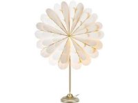 Markslöjd Marigold papirblomst bordlampe, E14, 45 cm, hvit og messing