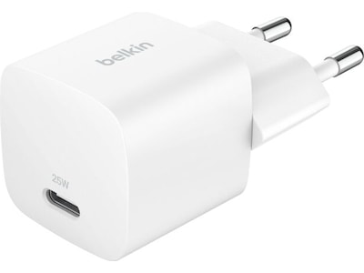 Belkin 25W USB-C Hurtiglader Vegglader Hvit med PPS Teknologi