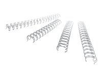GBC WireBind - 11 mm - 34 ringer - A4 (210 x 297 mm) - 100 ark - sølv - 100 stk innbindingsspiral - for WireBind W20, W25E  Rexel WB606