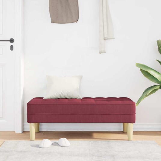  Benk Vinrød 113x57x39 cm Stoff