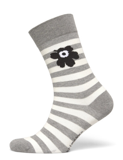 Marimekko Kasvaa Tasaraita Unikko - Grey - 34-36