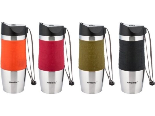 Kinghoff Quick Stop Thermal Mug Assorted Colors 380Ml Kh-4176