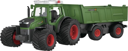 Power X Radiostyrt Traktor med Tilhenger - RC Leke for Barn