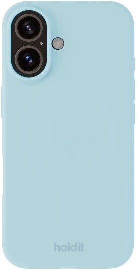 Holdit Silicone iPhone 16 deksel mineralblå