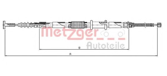 Tautrekk, håndbremse METZGER 461.11