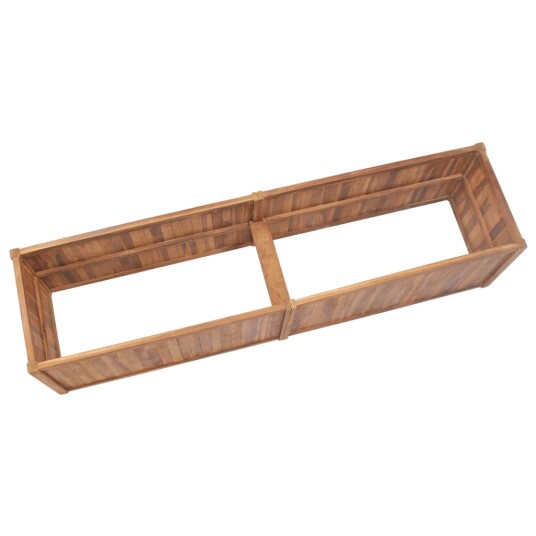 vidaXL Høybed 200x50x50 cm heltre teak