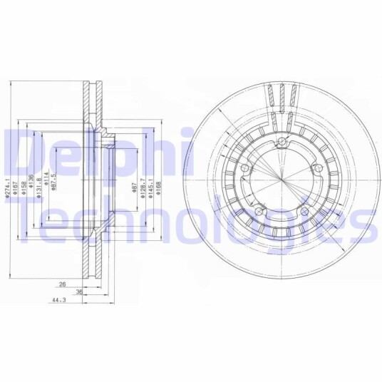 Bremseskive DELPHI BG4134