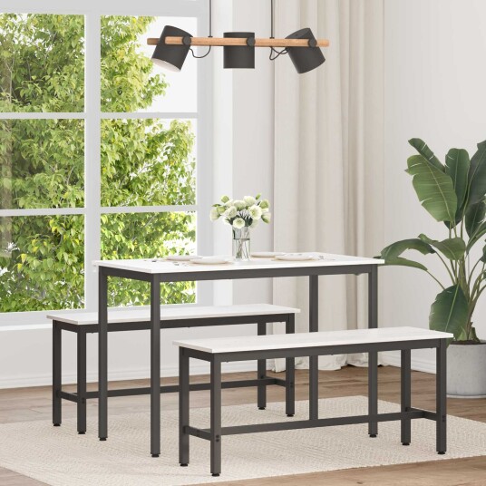 vidaXL Spisebord Hvit 110 x 55 x 75 cm Massiv furu vidaXL Spisebord Hvit 110 x 55 x 75 cm Massiv furu