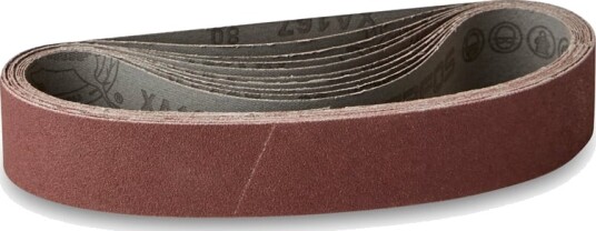 40x577mm Lerret pussebånd 10 stk. Korn P120