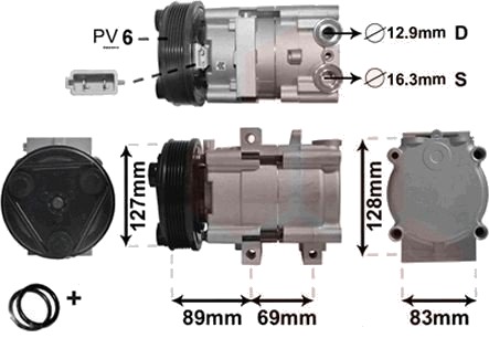 AC-kompressor VAN WEZEL 1800K322 AC-kompressor VAN WEZEL 1800K322