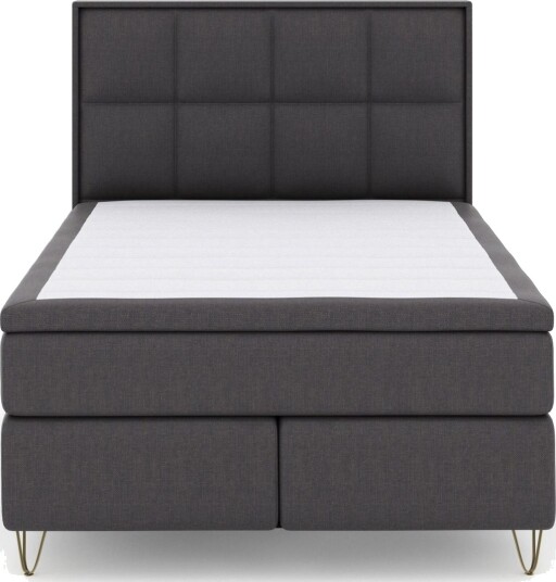 Select No 4 Komplett Sengepakke 140x200 Fast/MediuMørkegrå/V formede Metallben