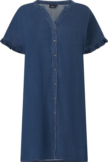 Zizzi   Denimkjole jThilde S/S Abk   Blå