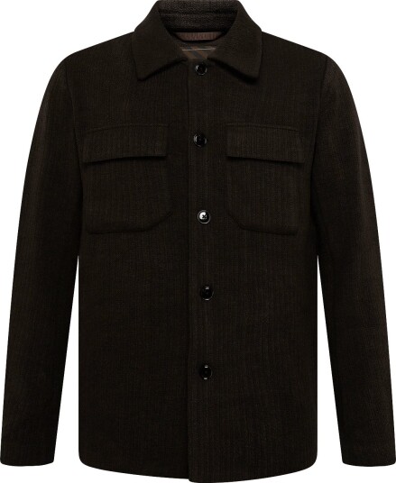 Mos Mosh Gallery Mmgaustin Knit Overshirt Brown L