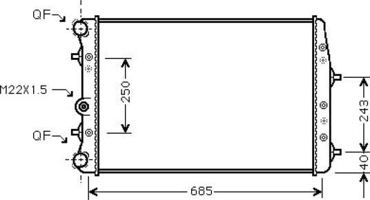 DIEDERICHS DCM3566 Radiator motorkjøling DIEDERICHS DCM3566 Radiator motorkjøling