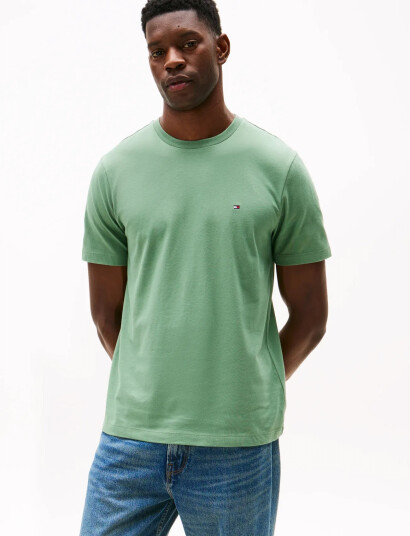 Tommy Hilfiger Ess Seasonal Reg Fit Solid Tee - Green - XL Tommy Hilfiger Ess Seasonal Reg Fit Solid Tee - Green - XL