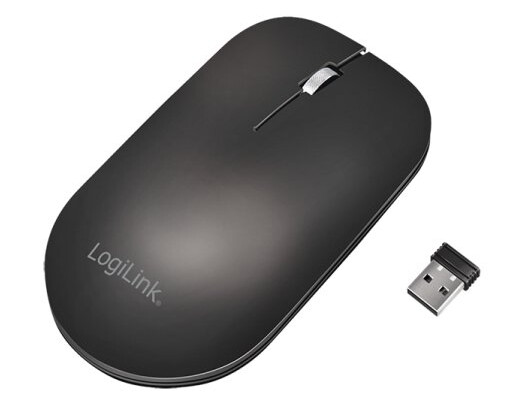 Wireless Mouse, 2.4 Ghz, Usb-A Dongle, Black