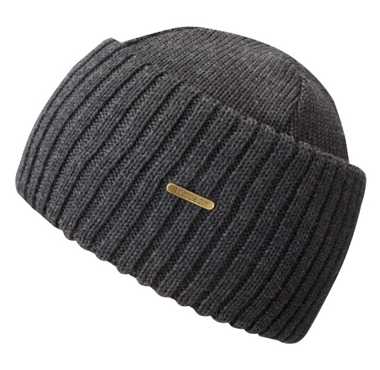 Stetson BEANIE MERINO WOOL  ANTHRACITE