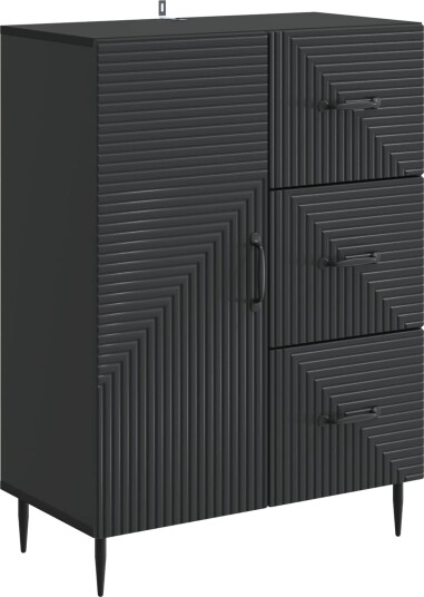  Serviesskap med skuff Svart 66 x 34,5 x 89,5 cm Konstruert tre