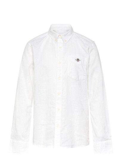 Gant Kids Shield Linen Blend Shirt White 134 Gant Kids Shield Linen Blend Shirt White 134