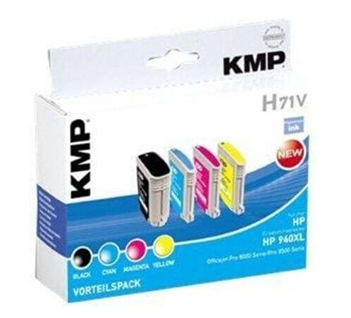KMP Vorteilspack H71V - Blekkpatron Blå