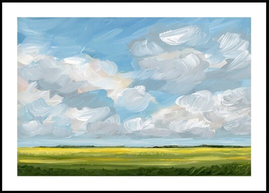 Clouds & Canola Plakat Plakat / 40x50cm