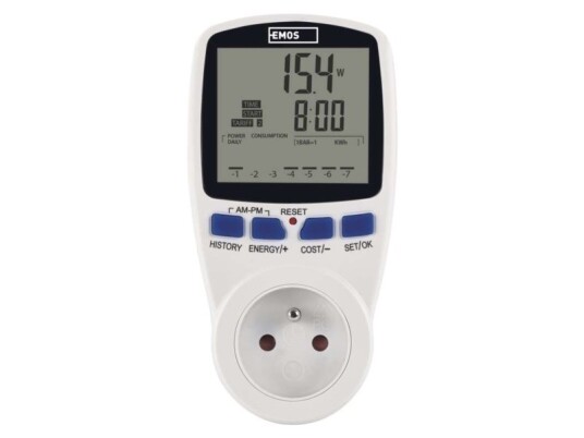 Emos P5805 Digital Wattmåler Energimåler Emos P5805 Digital Wattmåler Energimåler